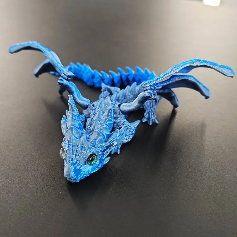 Red and gold 3D printed plastic dragon wings decoration for costumes.