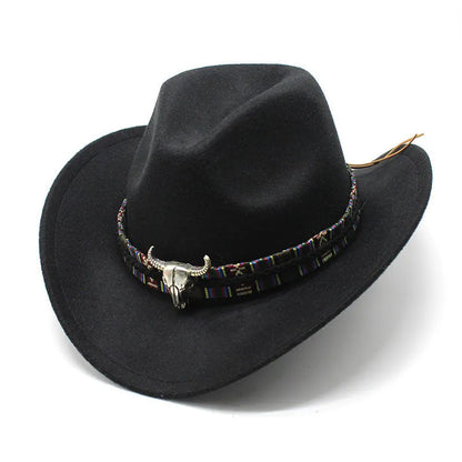 Western cowboy hat with bell crown design in polyester fabric, adjustable 56-58cm fit, shown in army green colour