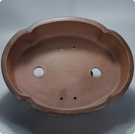 Rectangular purple clay flower pot measuring 50x39x16cm with classical design for indoor and outdoor plants