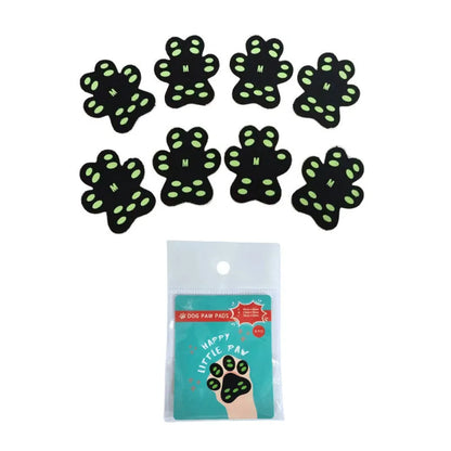 Pack of eight breathable silicone cloth claw protection footstickers for dogs, in S or M size.