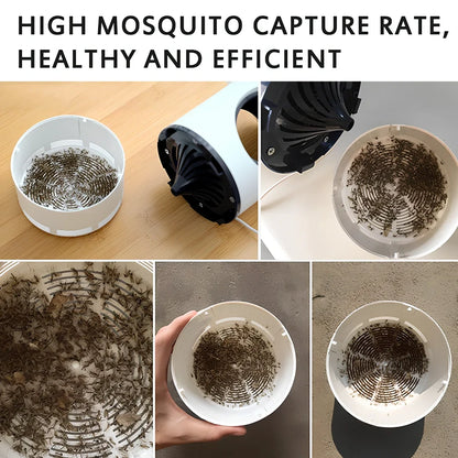White USB photocatalytic mosquito trap size L 12x21.5cm with 360-degree UV light and detachable net for 51-100 square metre rooms