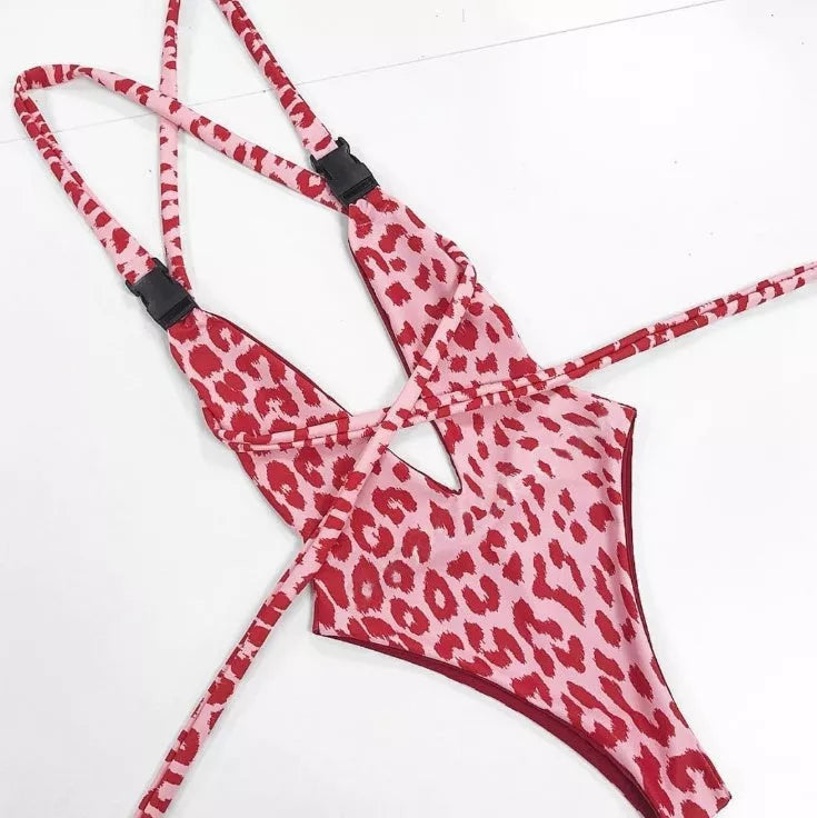 Elmira Women's Swimsuit with open back and gradient pattern in various colors