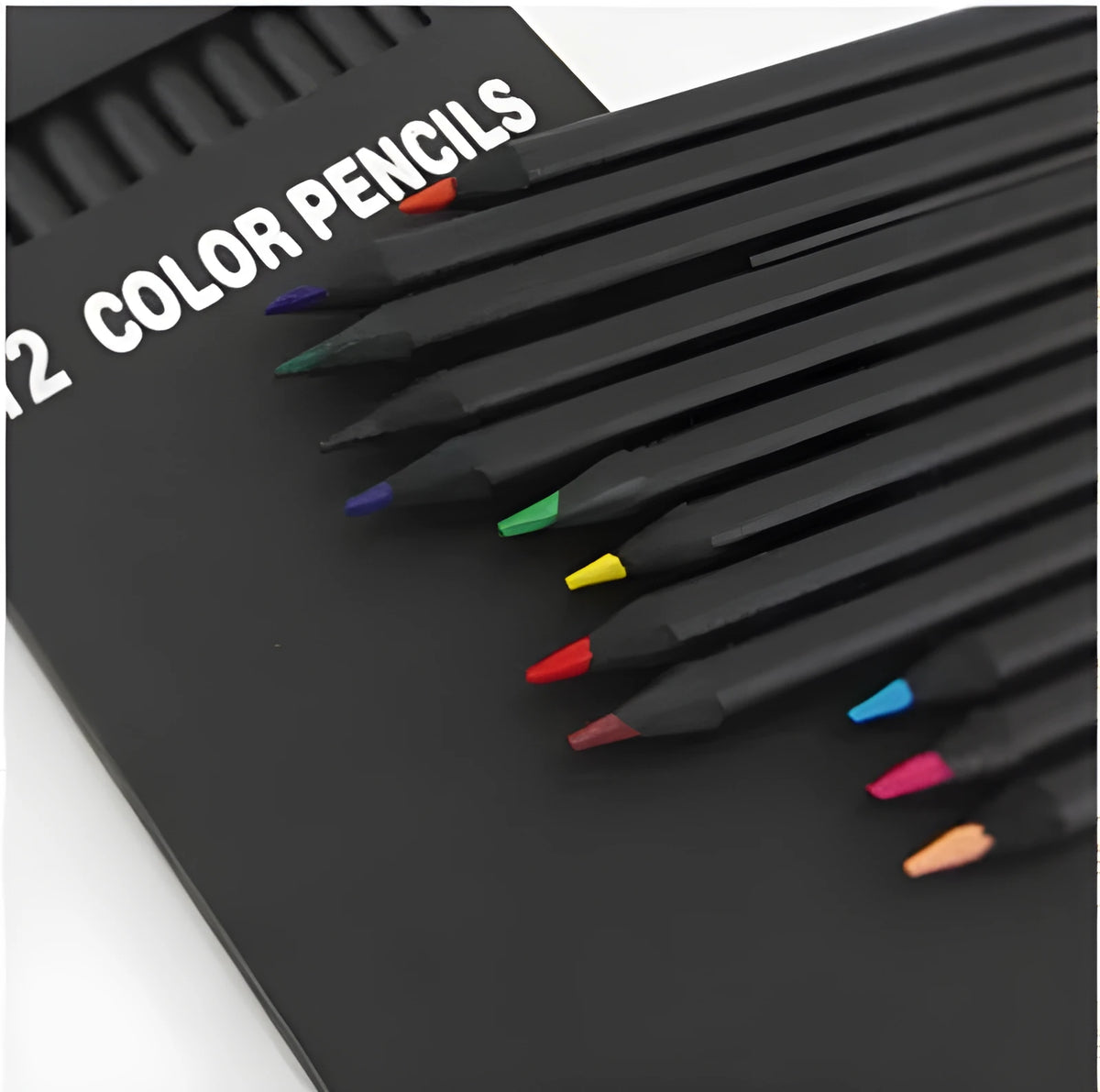 Wooden painting pencil set with first class elm shell, 12 colours, and 3.0mm lead hardness