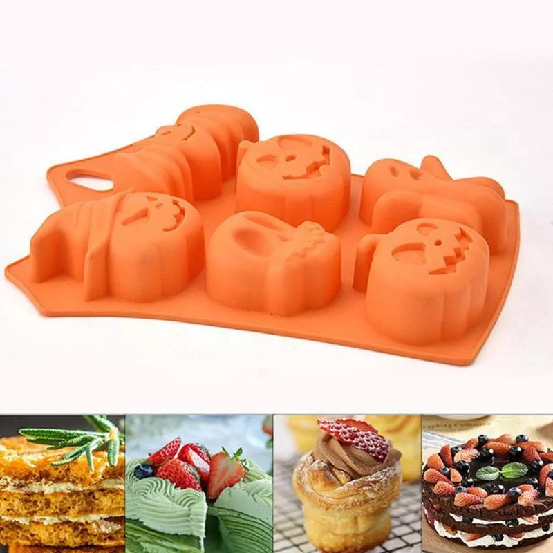 Halloween Pumpkin Silicone Cake Mold for baking detailed desserts