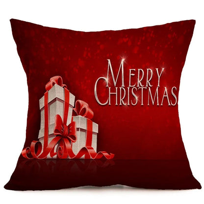 Cozy Christmas-themed pillow covers made of soft, durable PP cotton for use on sofas, beds, and in cars
