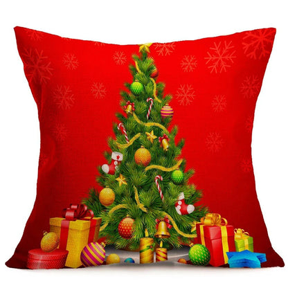 Cozy Christmas-themed pillow covers made of soft, durable PP cotton for use on sofas, beds, and in cars