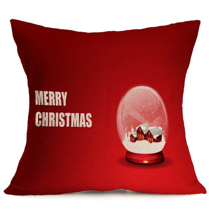 Cozy Christmas-themed pillow covers made of soft, durable PP cotton for use on sofas, beds, and in cars