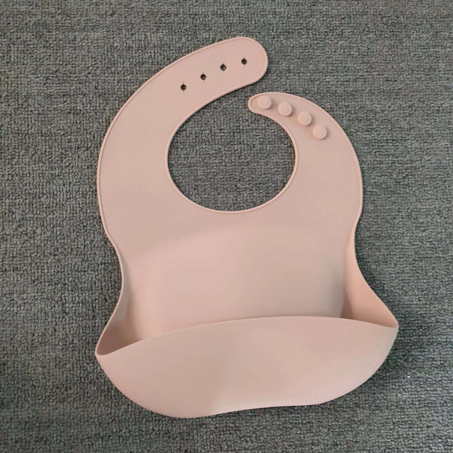 Soft waterproof silicone baby bib with food catcher in various colors