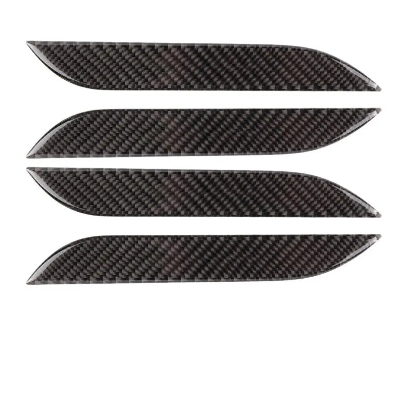 Set of four carbon fibre door handle protective stickers for Tesla Model S with adhesive backing