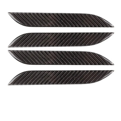 Set of four carbon fibre door handle protective stickers for Tesla Model S with adhesive backing