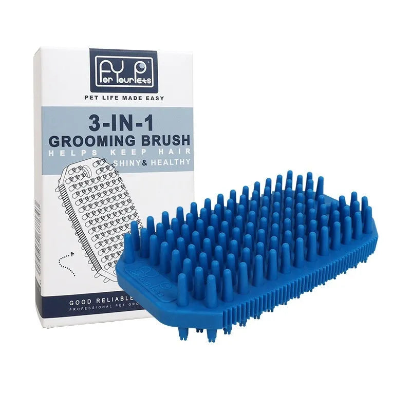 Pet bath massage comb for dogs, TPR, 7x2.9x12.1cm, wet and dry hair removal brush