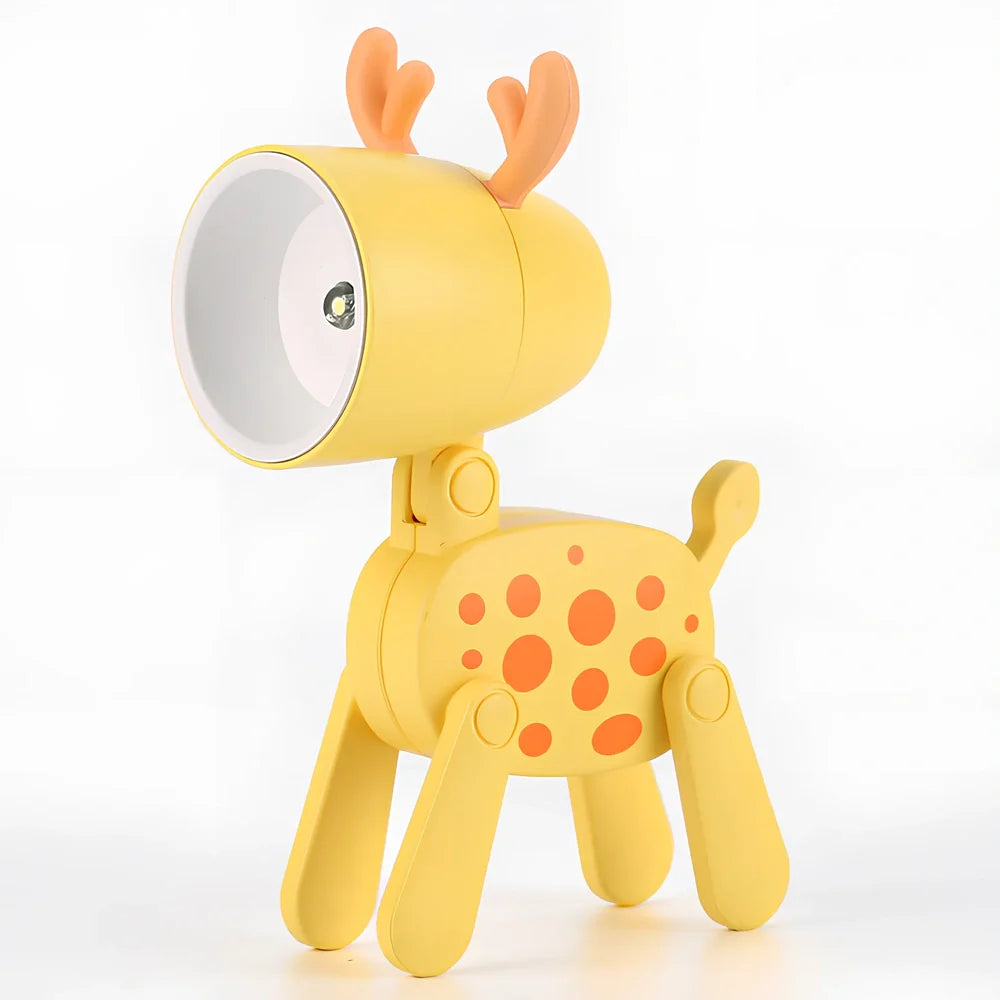 Hand-made mini night lamp with cartoon animal design in blue, measuring 33x55x80mm