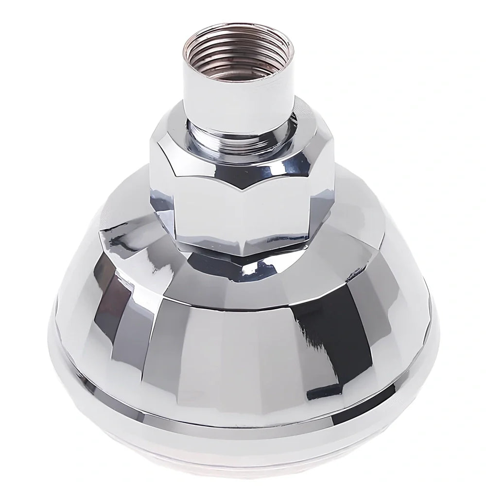 LED shower top spray with electroplated ABS finish and temperature control display
