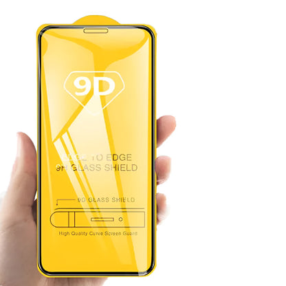 Black tempered glass screen protector for Xiaomi 10 Lite and 11 series phones.