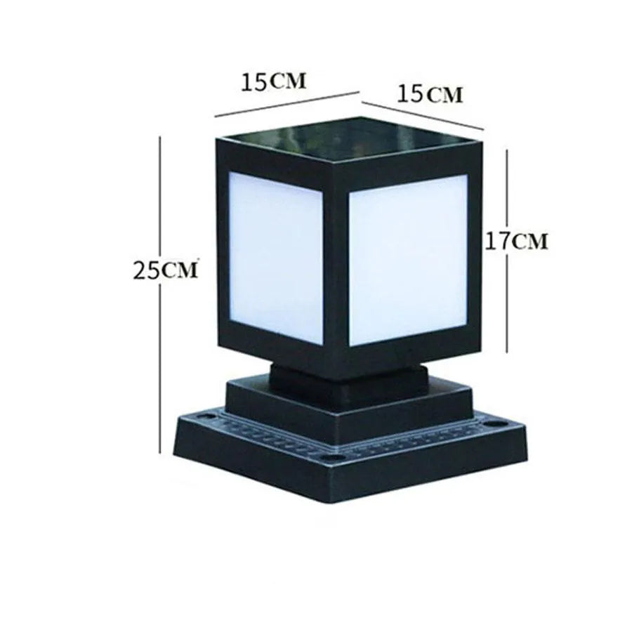 Solar garden lights with LED illumination for outdoor courtyards and landscape lighting