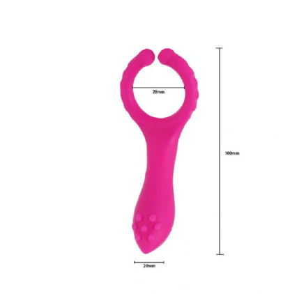 Electric G-point vibrator masturbation stick in rose red, compact and discreet design