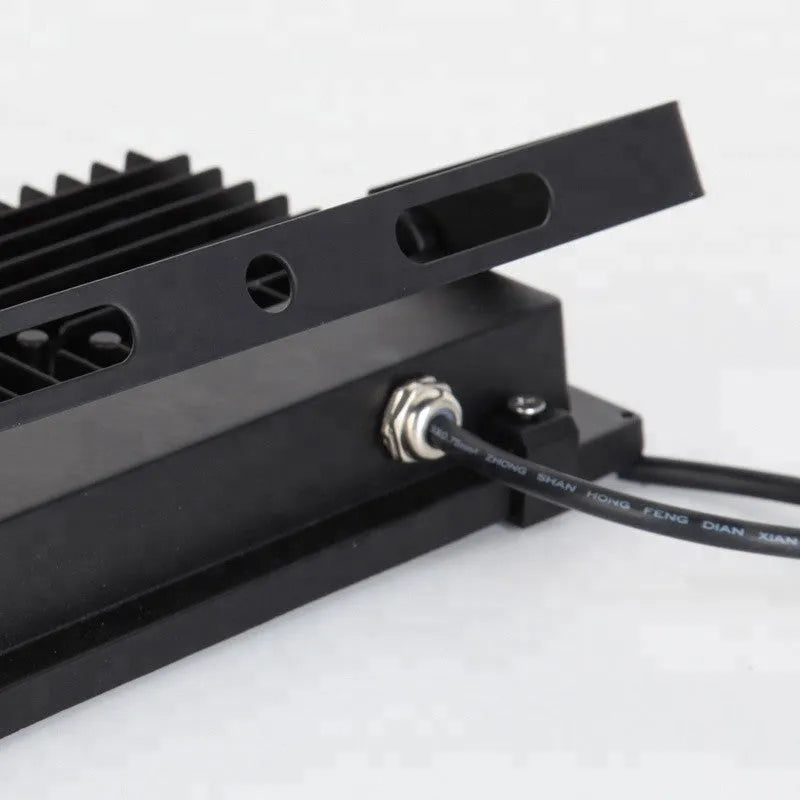 Black Angel Eyes 30W LED projection light with aluminium alloy housing for outdoor stadium and park lighting.