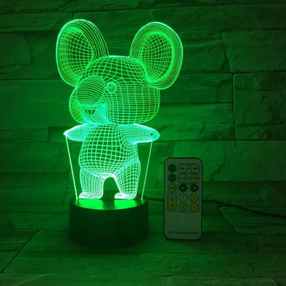 Koala night light with seven colour options and compact 87x87x42mm base