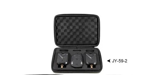 Wireless fishing electronic alarm with ABS plastic housing and remote receiver.