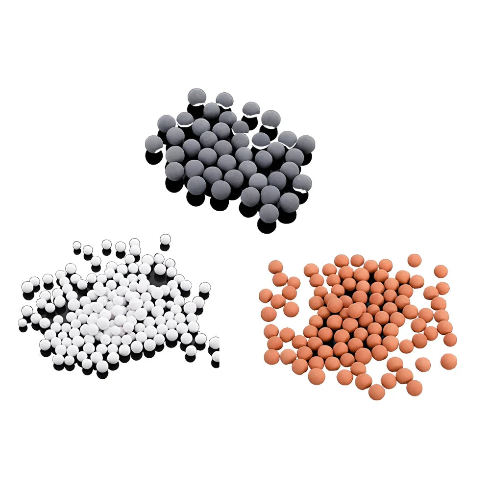 Pressurised shower head with stainless steel panel showing three water mode settings and removable nozzles