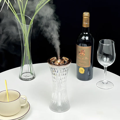 Wild Waist desktop humidifier with 270mL tank, romantic atmosphere lamp, ABS shell 86x86x193mm, USB powered, 315g