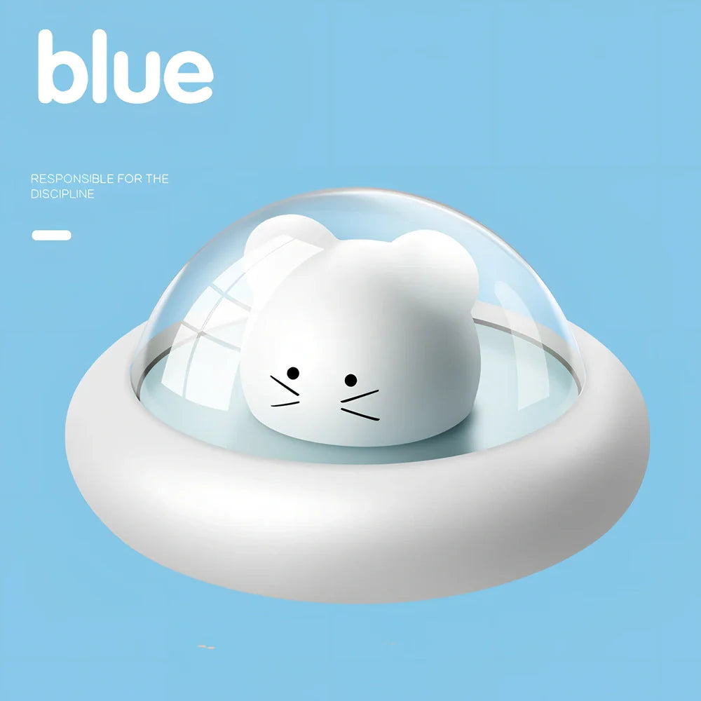 Space Moe Mouse night light with push switch and warm 100 lumen glow for children's bedrooms