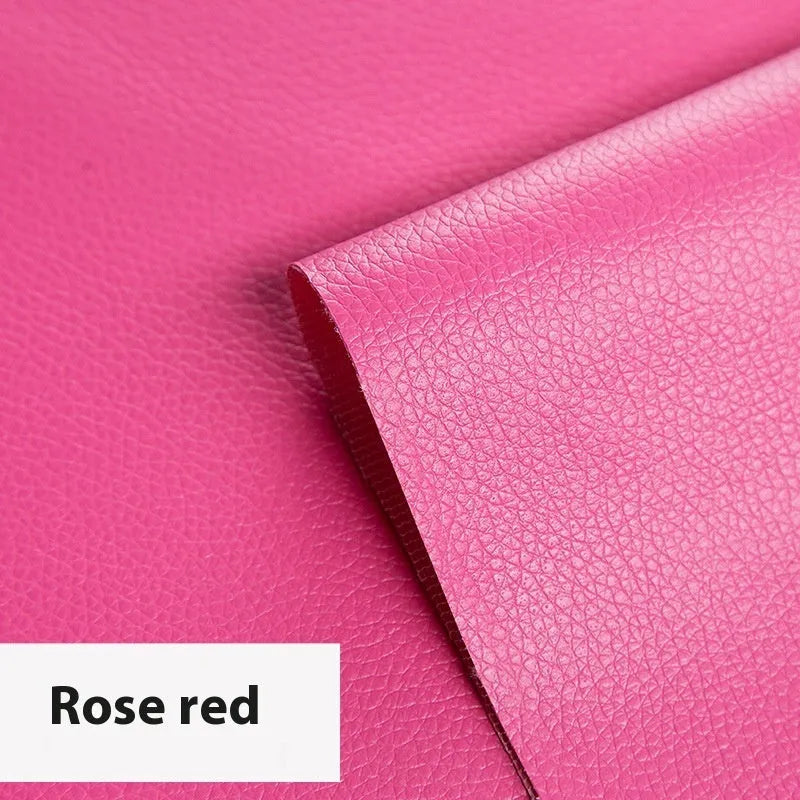Self-adhesive leather repair patch 50cm x 138cm 0.5mm PVC in black for sofa and car seat