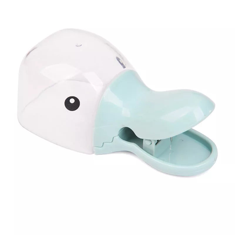 Multi-function cat food seal clip in light blue, light green, beige, and pink