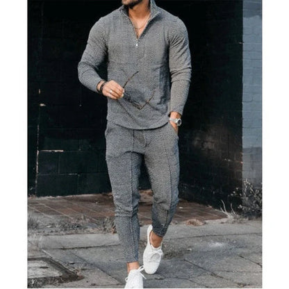 Men's loose sports suit in polyester for leisure activities