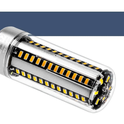 25W aluminium LED corn lamp with E27 base shown next to a tape measure indicating 160mm height