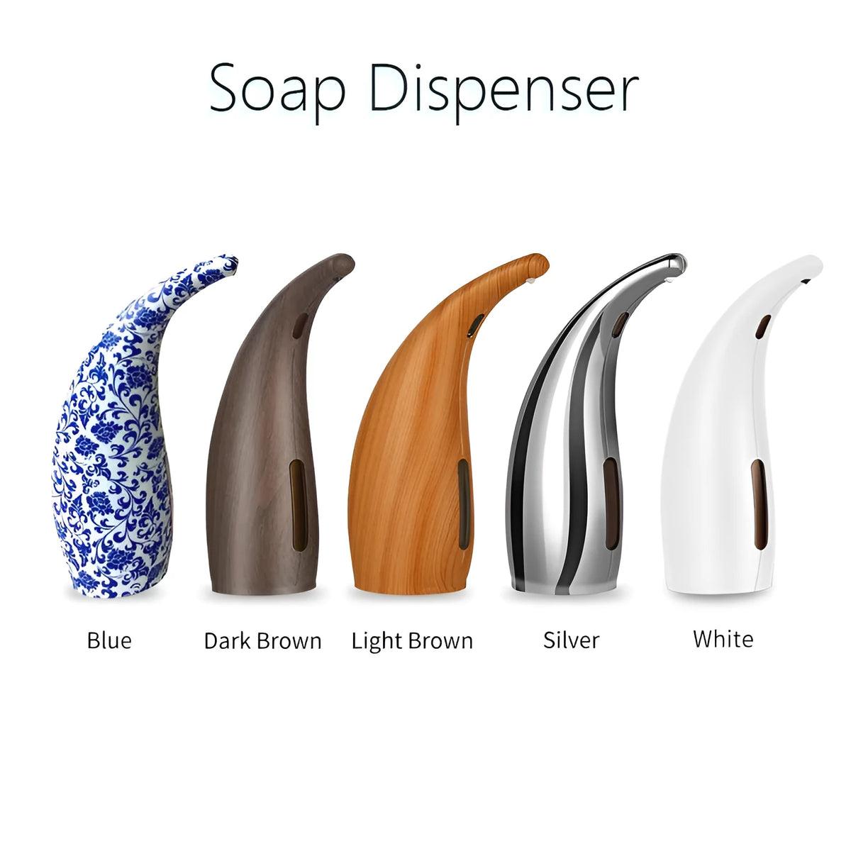 Automatic liquid soap dispenser 300mL ABS body infrared sensor IPX6 waterproof available in multiple colours