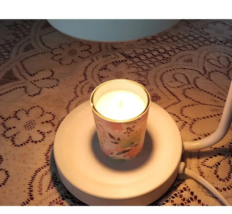 European style aromatherapy melting wax lamp with dimmer switch and metal construction