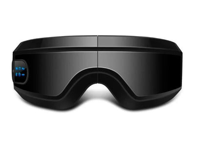 3D 4D Rechargeable Eye Massager with Bluetooth Music Player in black and white