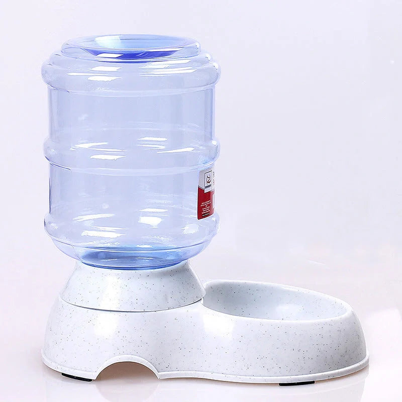 Automatic pet feeder and water dispenser for cats and dogs with large capacity and anti-overflow feature
