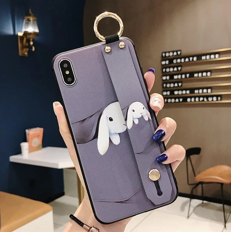 Samsung Galaxy phone case with built-in bracket holder in back cover style