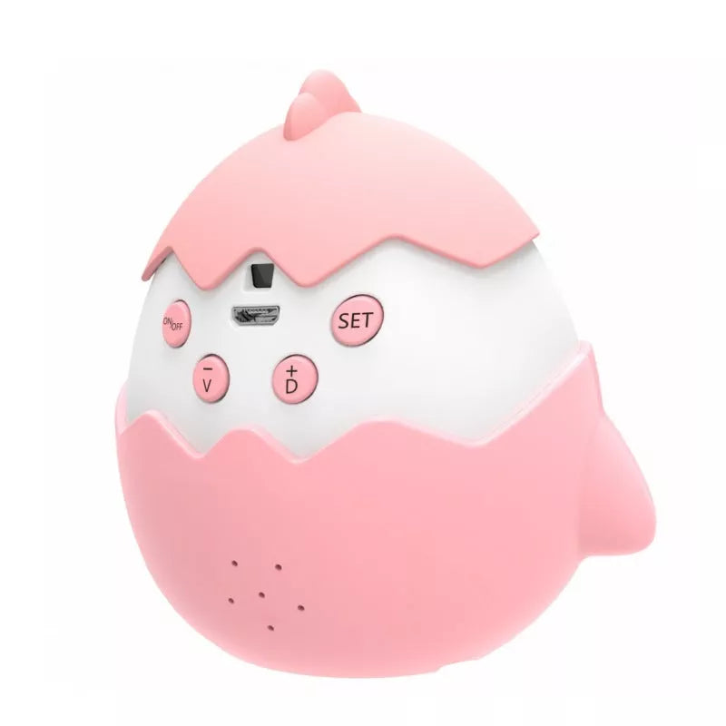 Smart alarm clock with anti-myopia feature and infrared sensing in blue and pink options