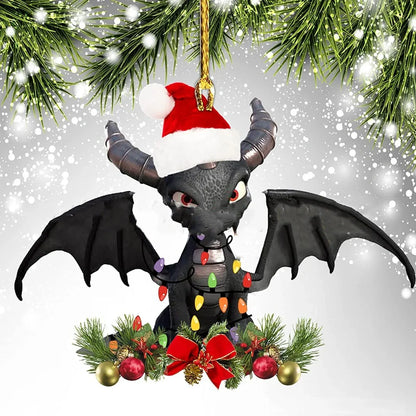 8cm dragon egg Christmas pendant decoration with dinosaur theme and acrylic construction