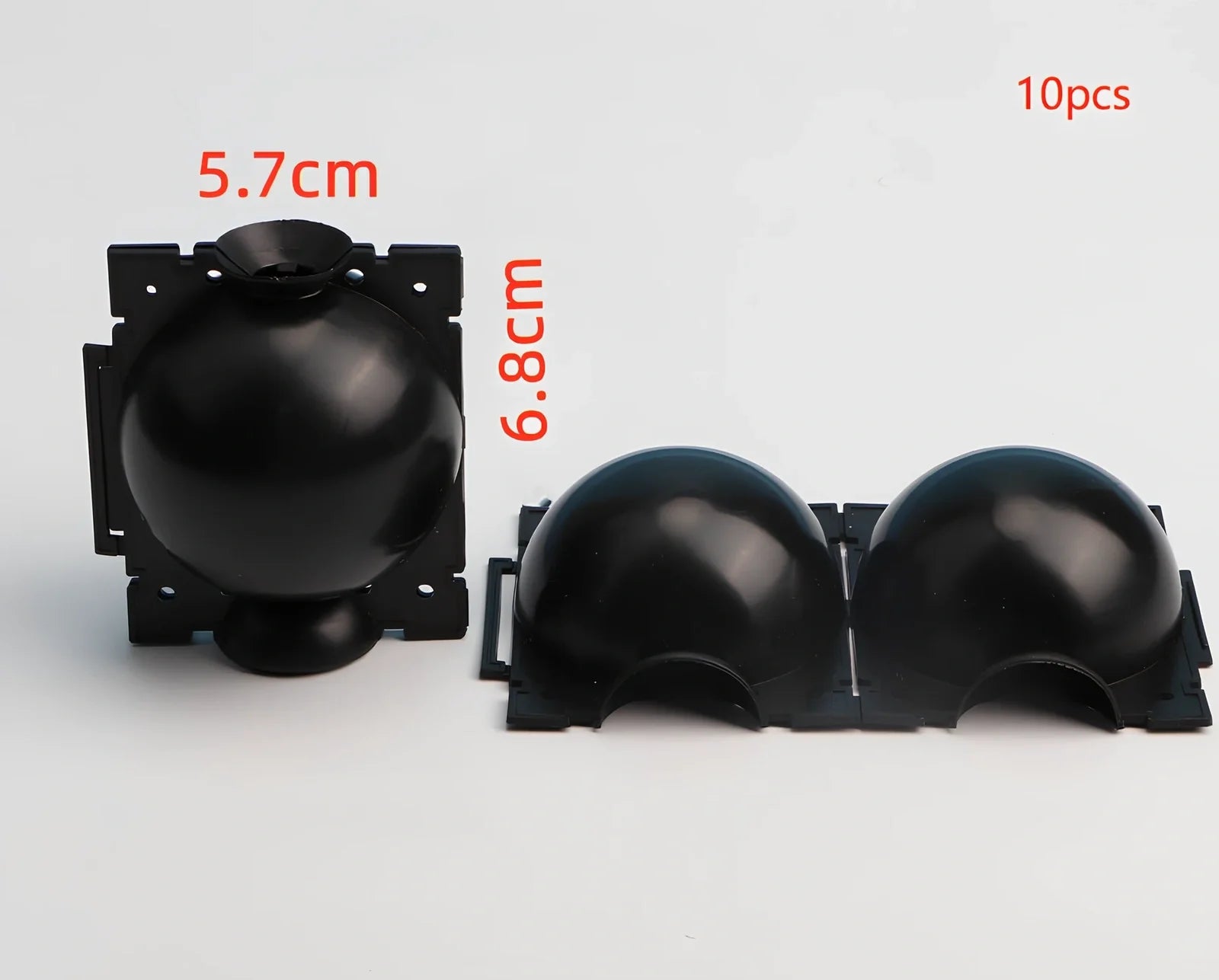 Black PP plastic plant rooting machine box for tree grafting, S size 10cm x 10cm with sealed lid for humidity control