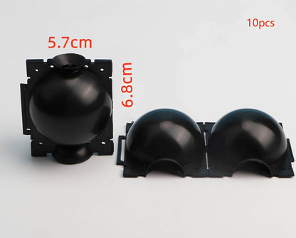 Black PP plastic plant rooting machine box for tree grafting, S size 10cm x 10cm with sealed lid for humidity control