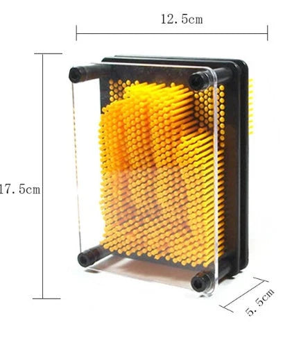 Customizable 3D Sculpture Frame with array of blunt pins for capturing intricate 3D details of any object or body part