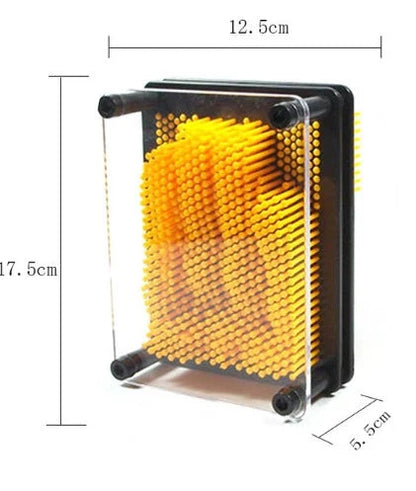 Customizable 3D Sculpture Frame with array of blunt pins for capturing intricate 3D details of any object or body part