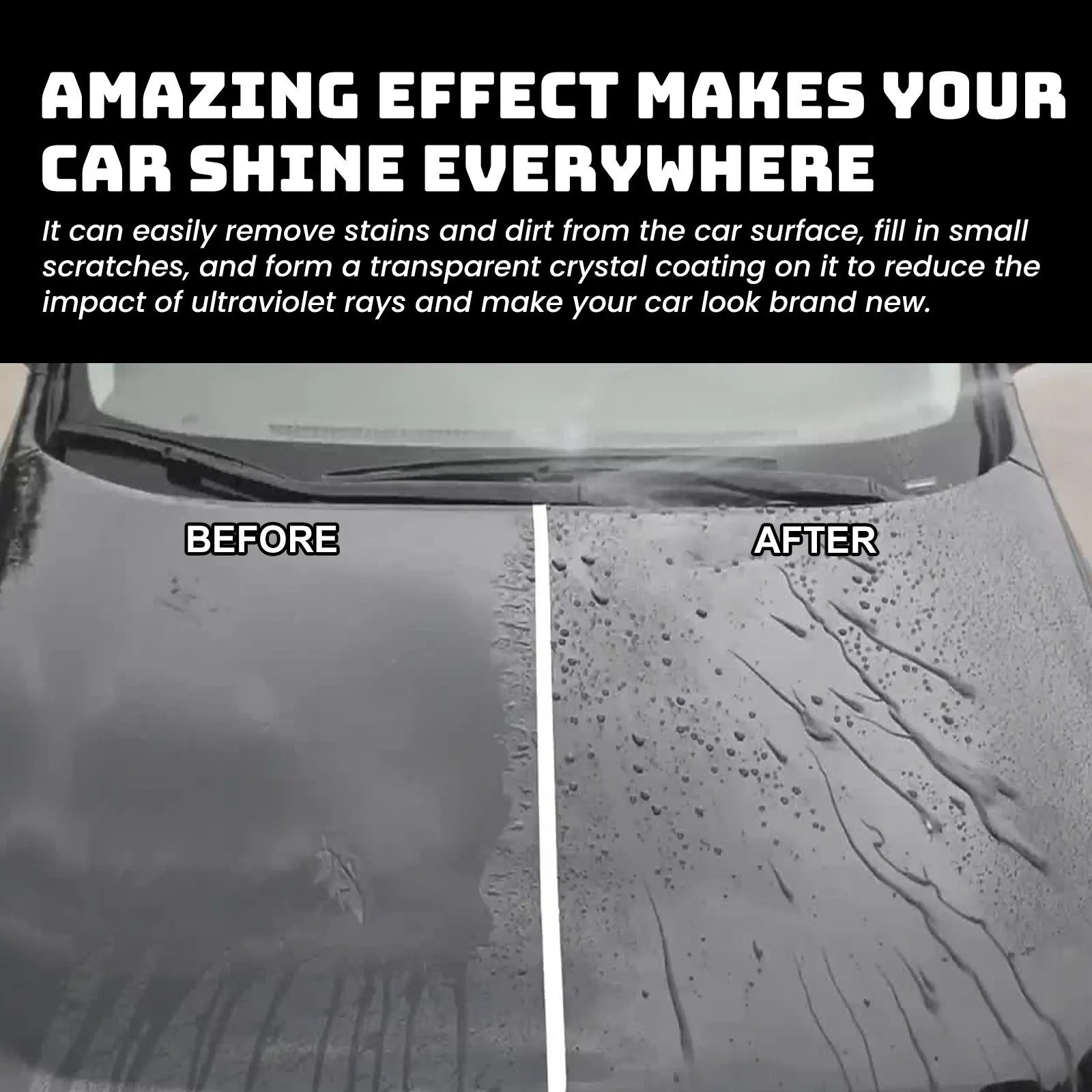 100g car coating wax tin with application sponge for automotive paint protection