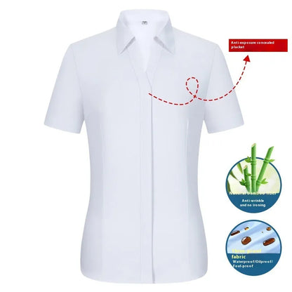 Men's slim fit bamboo short sleeve shirt with square collar in a solid colour