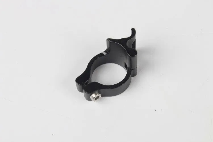 Black aluminium alloy vehicle clamp ring with 28.6mm internal diameter for steel frame mounting