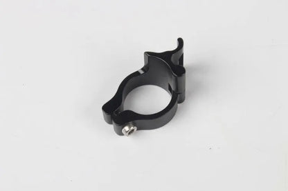 Black aluminium alloy vehicle clamp ring with 28.6mm internal diameter for steel frame mounting