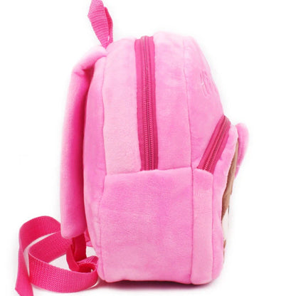 Pink cartoon design toddler backpack with adjustable straps for children aged 1-2 years