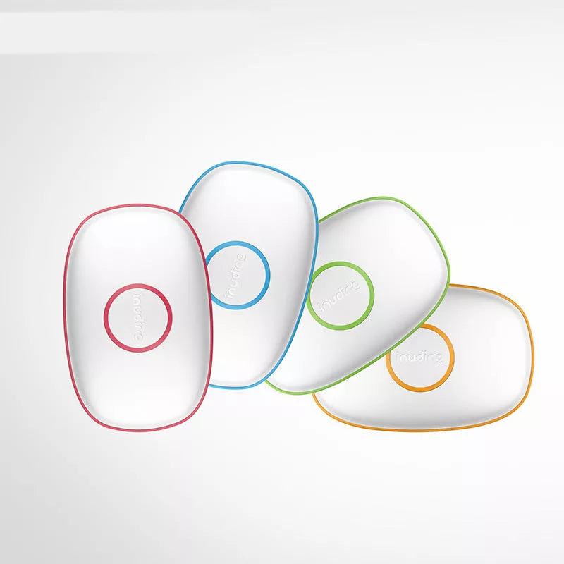 Microwaveable hand warmer hot water bottle with corduroy cover in blue and pink