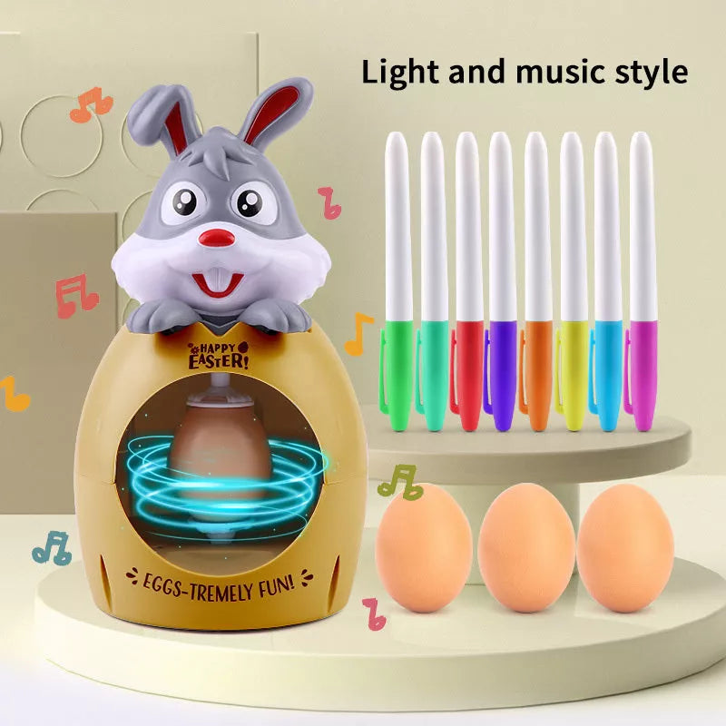 Easter egg decoration kit for kids with sound and light features, safe and non-toxic