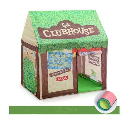 Children's play tent with transfer printing decoration measuring 120cm wide by 120cm deep by 110cm high