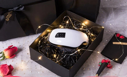 Bluetooth Eye Massager with Hot Compress, Air Pressure Massage, and Soothing Music for Relaxation and Eye Care